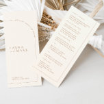 Minimalistisch modern Boho Arch Wedding Menu<br><div class="desc">Ontworpen om te coördineren met voor het "Collectie van de Uitnodiging van de Woningen van de "Minimalistische van de Arches". Klik op "Details" om meer informatie te wijzigen. Om de tekst te verplaatsen of de grootte, de doopvont, of de kleur te veranderen, klik "uitgeven gebruikend het Hulpmiddel van het Ontwerp"....</div>