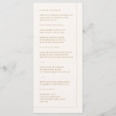 Minimalistisch modern Boho Arch Wedding Menu (Achterkant)