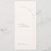 Minimalistisch modern Boho Arch Wedding Menu (Voorkant)