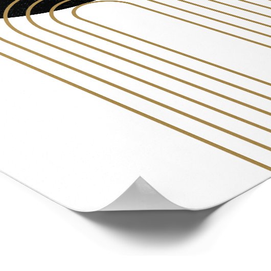 Minimalistisch modern boho midden eeuw hedendaags poster (Hoek)