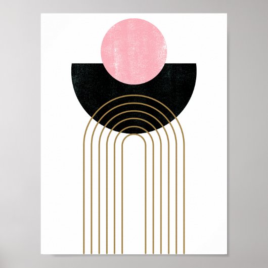 Minimalistisch modern boho midden eeuw hedendaags poster (Voorkant)