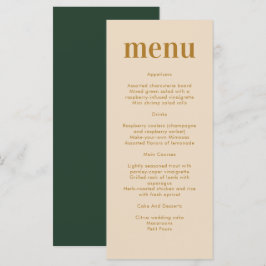 Minimalistisch Modern Boho Wedding Menu
