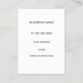 Minimalistisch Modern Border Black and White Visitekaartje (Achterkant)