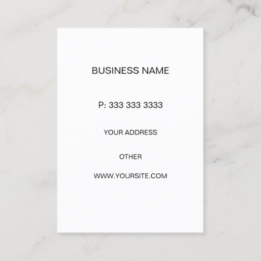 Minimalistisch Modern Border Black and White Visitekaartje (Achterkant)