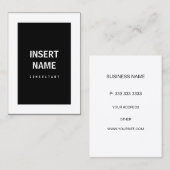 Minimalistisch Modern Border Black and White Visitekaartje (Voorkant / Achterkant)