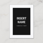 Minimalistisch Modern Border Black and White Visitekaartje (Voorkant)