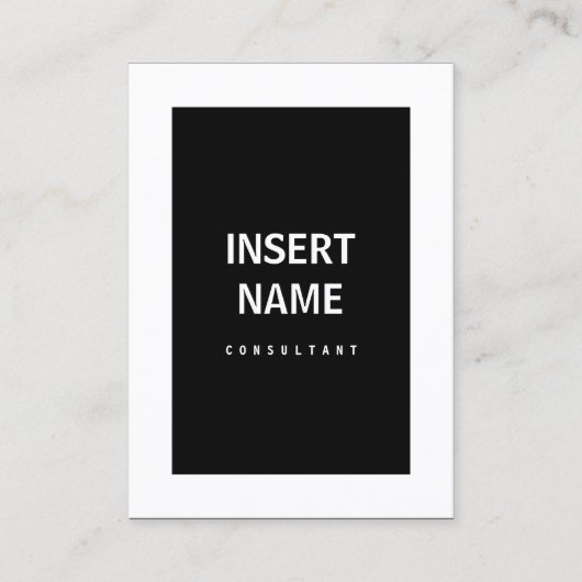 Minimalistisch Modern Border Black and White Visitekaartje (Voorkant)