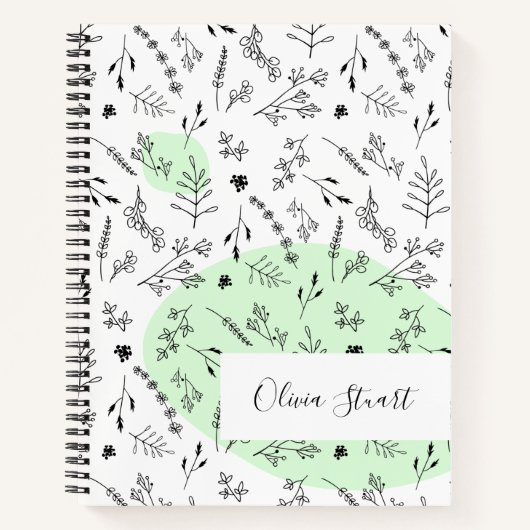  minimalistisch modern botanisch notitieboek (Voorkant)