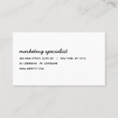 Minimalistisch Modern Box Line Lijst Baby Roze Visitekaartje (Achterkant)