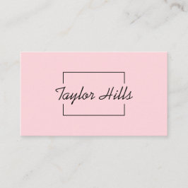 Minimalistisch Modern Box Line Lijst Baby Roze Visitekaartje