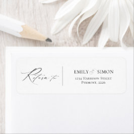 Minimalistisch Modern Bruiloft Retouradres Label