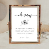 Minimalistisch Modern Bruiloft Wegwerp Camera Teke Poster