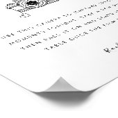 Minimalistisch Modern Bruiloft Wegwerp Camera Teke Poster (Hoek)