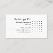 Minimalistisch Modern Bruin Vet Zwart Slank Wit Visitekaartje (Achterkant)