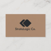 Minimalistisch Modern Bruin Vet Zwart Slank Wit Visitekaartje (Voorkant)