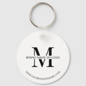 Minimalistisch Modern Business Monogram Branded Lo Sleutelhanger (Achterkant)