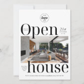 Minimalistisch Modern Business Open House One Phot Kaart (Voorkant)