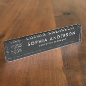 Minimalistisch Modern Business Uw Logo Hier Medewe Naambordje (Zijkant)