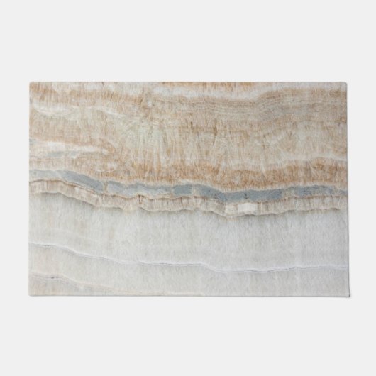 minimalistisch modern chic beige-tan-wit grijs mar deurmat (Voorkant)