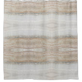 minimalistisch modern chic beige-tan-wit grijs mar douchegordijn (Voorkant)