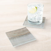 minimalistisch modern chic beige-tan-wit grijs mar glazen onderzetter (Schuin)