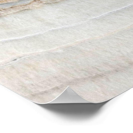 minimalistisch modern chic beige-tan-wit grijs mar poster (Hoek)