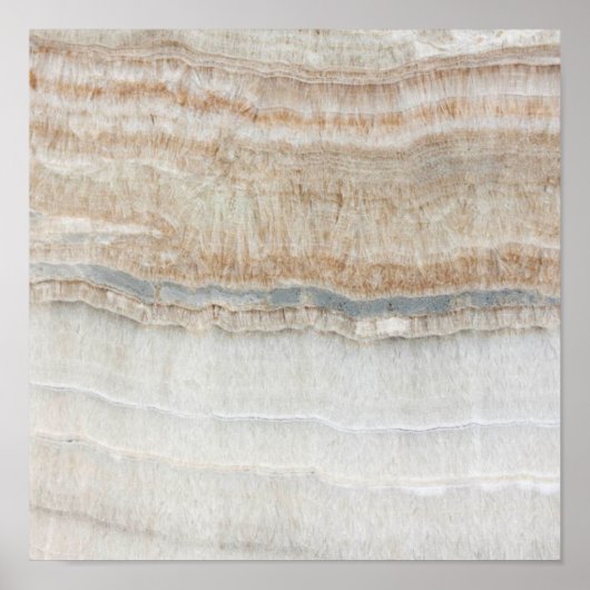 minimalistisch modern chic beige-tan-wit grijs mar poster (Voorkant)