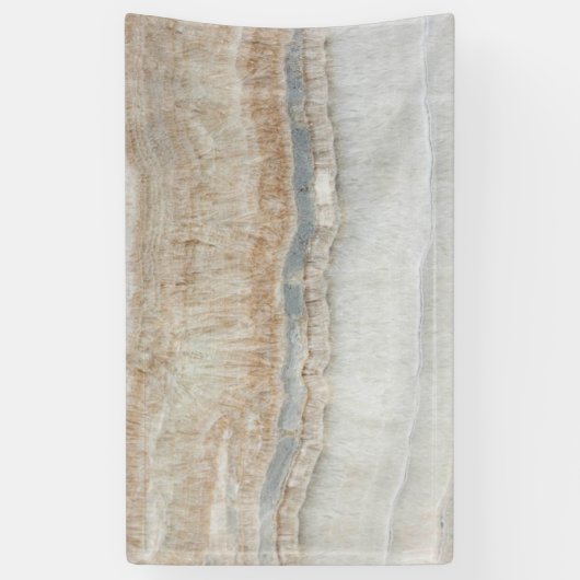 minimalistisch modern chic beige-tan-wit grijs mar spandoek (Verticaal)