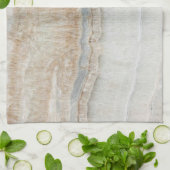 minimalistisch modern chic beige-tan-wit grijs mar theedoek (Gevouwen)