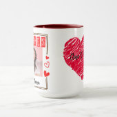 Minimalistisch Modern Chic Beste Vrienden BFF Foto Mok (Midden)