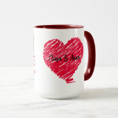 Minimalistisch Modern Chic Beste Vrienden BFF Foto Mok (Voorkant rechts)