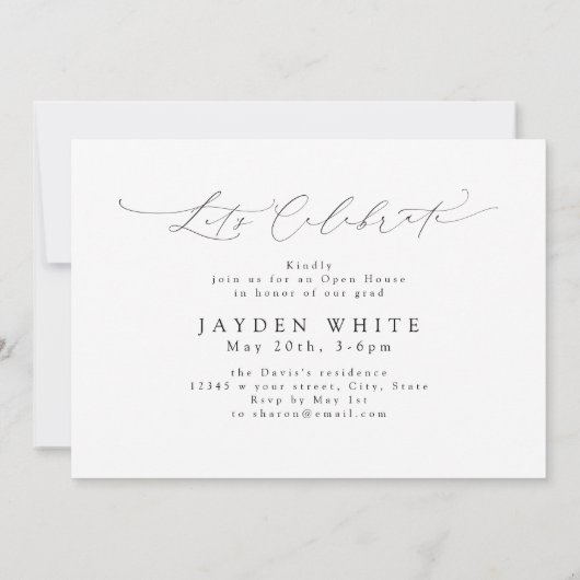 Minimalistisch Modern Chic Script 3 Foto-Afstudere Kaart (Achterkant)