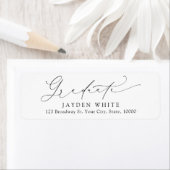 Minimalistisch Modern Chic Script Afstudeerder Ret Etiket (Insitu)