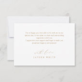 Minimalistisch Modern Chic Script Elegant Afstuder Bedankkaart (Achterkant)