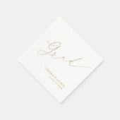 Minimalistisch Modern Chic Script Elegant Afstuder Servet (Hoek)