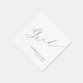 Minimalistisch Modern Chic Script Elegant Afstuder Servet (Hoek)