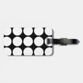 Minimalistisch modern chique eenvoudig zwart wit p bagagelabel (Achterkant horizontaal)