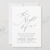 Minimalistisch modern chique script repetitie dine kaart (Voorkant)