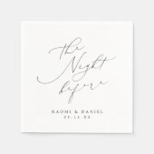 Minimalistisch modern chique script repetitie dine servet (Voorkant)