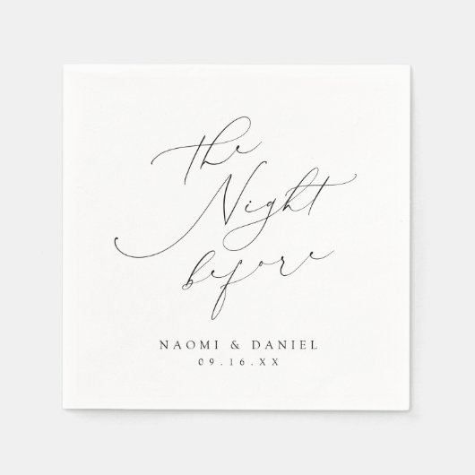 Minimalistisch modern chique script repetitie dine servet (Voorkant)