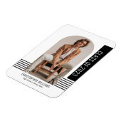 Minimalistisch Modern Class Year Afstuderen Zwart Magneet (Linkerzijde)