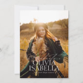 Minimalistisch Modern Classic Fotocollage Afstuder Kaart (Voorkant)