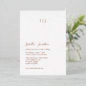 Minimalistisch modern Classic Wedding Roos Gold Folie Uitnodiging (Staand Voorkant)
