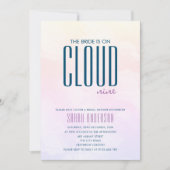 Minimalistisch Modern Cloud Nine Vrijgezellenfeest Kaart (Voorkant)