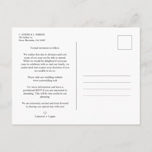 Minimalistisch Modern Collage 4 Aangepaste Foto's  Briefkaart (Achterkant)