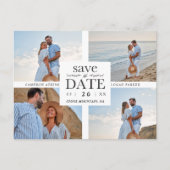 Minimalistisch Modern Collage 4 Aangepaste Foto's  Briefkaart (Voorkant)