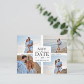 Minimalistisch Modern Collage 4 Aangepaste Foto's  Briefkaart (Staand voorkant)