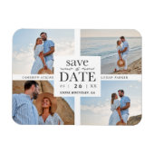 Minimalistisch Modern Collage 4 Aangepaste Foto's  Magneet (Horizontaal)