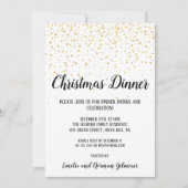 Minimalistisch modern Confetti kerstdiner Kaart (Voorkant)
