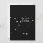 Minimalistisch modern constellatie Gold Foil Weddi Kaart (Achterkant)